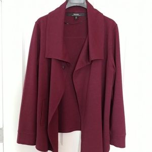 Kensie Mally Ponte Drape Front Jacket